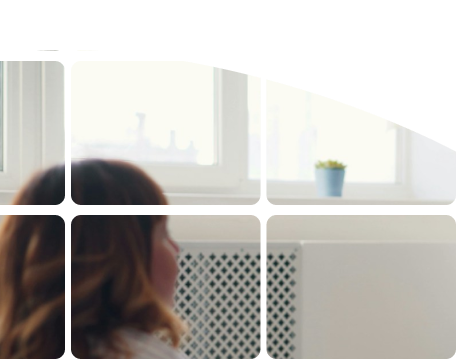 Client in a quiet, private conversation by a window