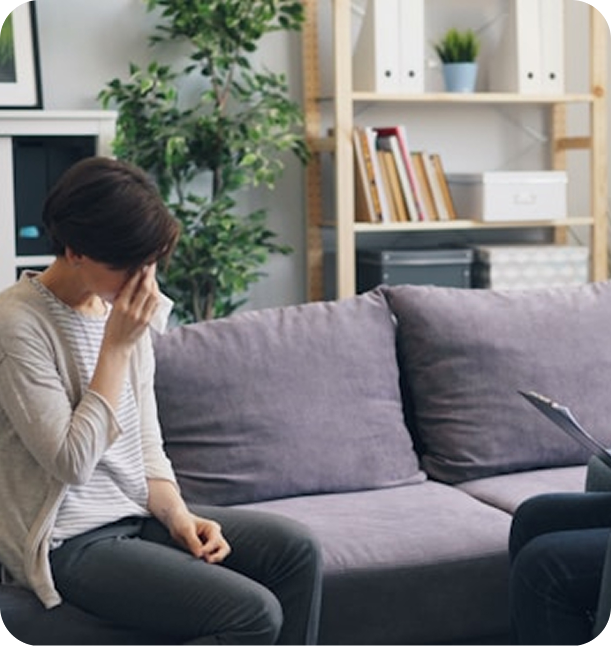 Provider reviewing care guidance with a client